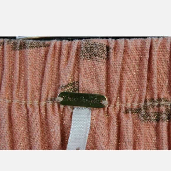 Free People Shimmering Aztec linen pants sz small - Picture 6 of 8